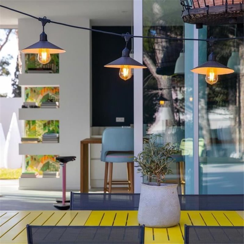 Image secondaire de Guirlande solaire lumineuse extérieur - LUMISKY - VINTY LIGHT SOLAR - 6 m - 10 ampoules a filament - LED blanc chaud