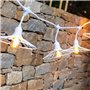 Guirlande lumineuse extérieur - LUMISKY - CHIC WHITE LIGHT - 6 m - 10 ampoules a filament - E27 - LED blanc chaud