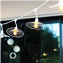 Guirlande lumineuse extérieur - LUMISKY - CHIC WHITE LIGHT - 6 m - 10 ampoules a filament - E27 - LED blanc chaud