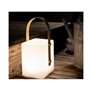 TIKY Lanterne sans fil poignée bambou - LED blanc chaud/multicolore dimmable - H27cm