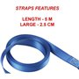 Kit de 4 Sangles d'arrimage - MASTER LOCK - 4367EURDAT - Avec crochets et cliquet - 5m x 25mm - Bleu