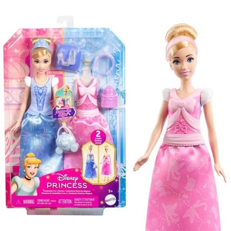 Princesses Disney-Poupée Cendrillon Et Tenues-Coffret Avec Accessoires - 3 ans+- JCR95
