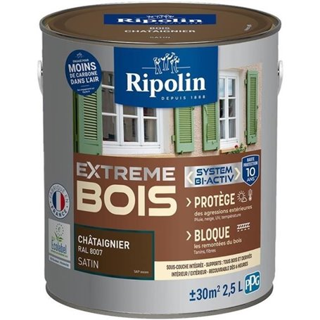 Peinture Extreme bois - Châtaignier satin - RIPOLIN - 2,5 L