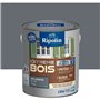Peinture pour Bois -Intérieur/Extérieur - RIPOLIN - Ultra-couvrante - Résiste aux Intempéries, UV,Chocs -Satin - Gris Ardoise -