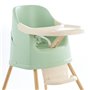 Chaise haute évolutive YOUPLA Thermobaby - Vert céladon - Fabriquée en France