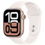 Apple Watch Series 10 GPS + Cellular - 42mm - Boîtier Rose Gold Aluminium - Bracelet Light Blush Sport Band - S/M