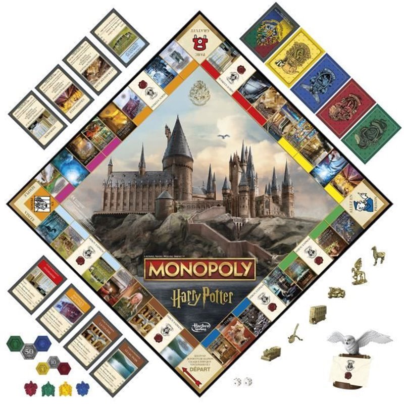 Image secondaire de Monopoly édition Harry Potter, Jeu de société de plateau, Aventures magiques à Poudlard, dès 8 ans, 2 à 6 joueurs