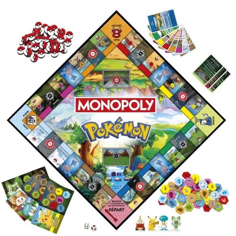 Image secondaire de Monopoly Pokémon, jeu de société de plateau, 2 a 4 joueurs, jeux pour enfants et fans de Pokémon, env. 45 minutes, des 8 ans