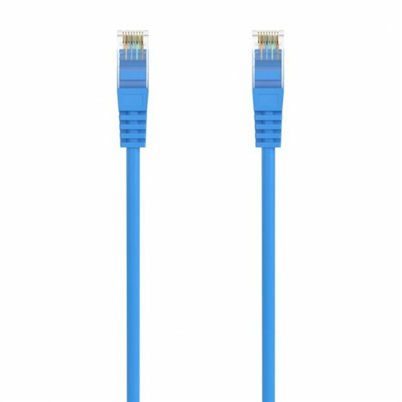 Image secondaire de Câble RJ45 Catégorie 6 UTP Rigide Aisens Bleu 50 cm 0,5 m