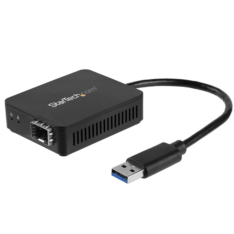 StarTech.com Convertisseur USB 3.0 vers Fibre Optique - Adaptateur compacte USB vers Open SFP - USB vers Adaptateur Réseau Gigabit