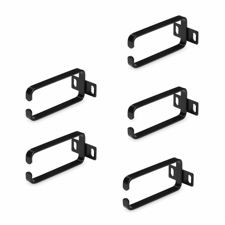 StarTech.com Lot de 5 Crochets à Anneaux en D pour Gestion Verticale des Câbles 1U, Gestionnaire de Câbles pour Baies de Serveur