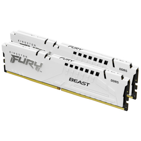 Kingston Technology FURY Beast 32 Go 5600 MT/s DDR5 CL36 DIMM (Kits de 2) White EXPO