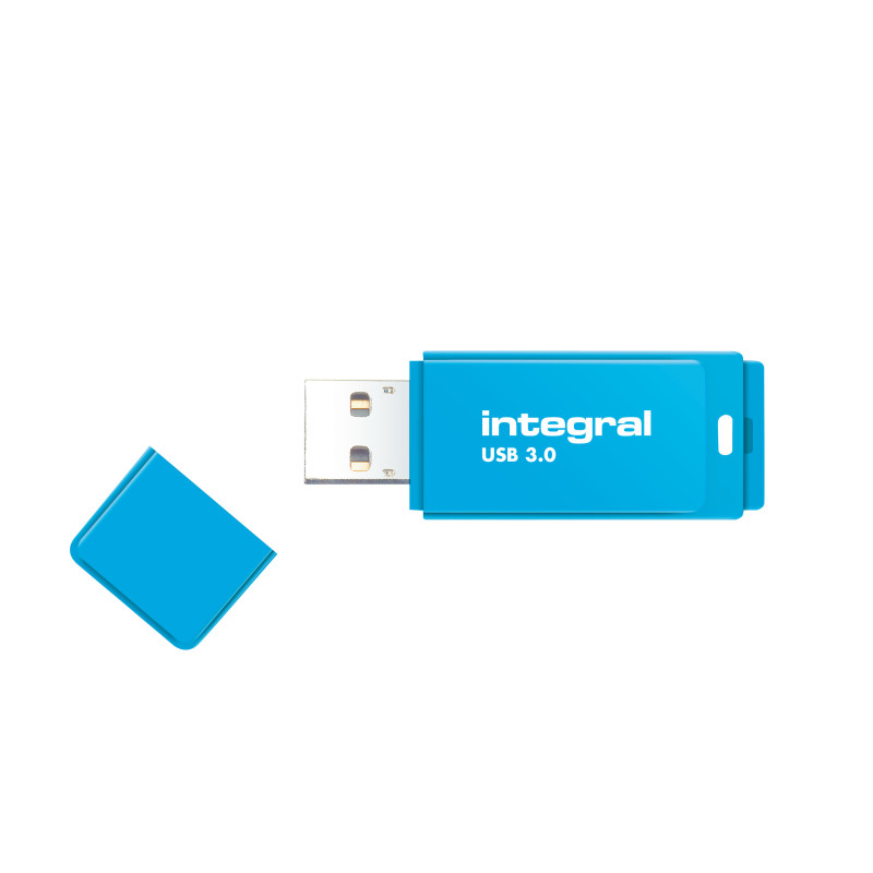 Integral 128GB USB3.0 DRIVE NEON BLUE UP TO R-120 W-30 MBS lecteur USB flash 128 Go USB Type-A 3.2 Gen 1 (3.1 Gen 1) Bleu