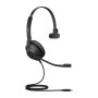 Jabra Evolve2 30, UC Mono Casque Avec fil Arceau Bureau/Centre d'appels USB Type-C Noir
