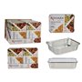 Lot de plateaux pour aliments Kinvara 16161 Argenté Aluminium 2 L 25,5 x 6,8 x 19 cm (12 Unités)
