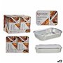 Lot de plateaux pour aliments Kinvara 82176 Argenté Aluminium 2,3 L 21 x 6 x 30,5 cm (12 Unités)