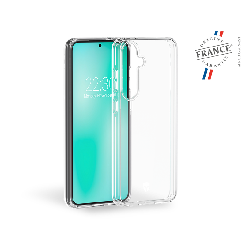Coque renforcée Samsung Galaxy S25+ FEEL Origine France Garantie 2m Transparente + Garantie à vie - Origine France Garantie Forc