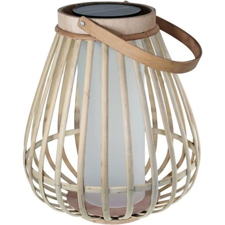 Lampe solaire en bambou - Marta - Beige