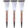 Lot de 3 balises solaires - Canopo - 20 lumens - Beige