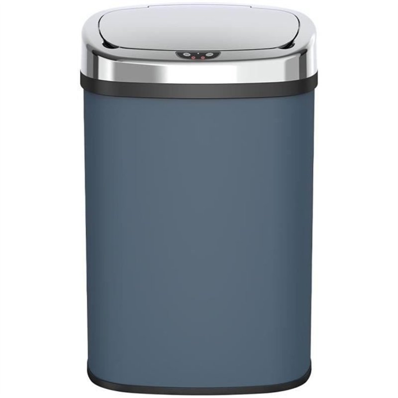 Poubelle de cuisine automatique - MAJESTIC - KITCHEN MOVE - 58 L - Inox gris mat avec cerclage