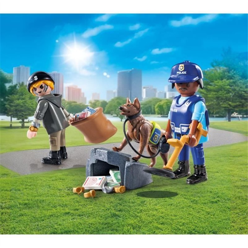 Image secondaire de PLAYMOBIL 71731 Policier chien de recherche et voleur