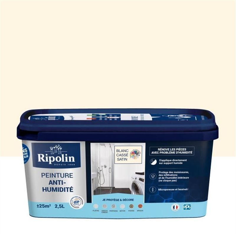 Image secondaire de RIPOLIN PEINTURE ANTI-HUMIDITE 2,5L