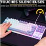 Clavier Gamer - The G-Lab - KEYZ CAESIUM - RGB - Blanc & gris - TKL