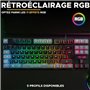 Clavier Gamer - The G-Lab - KEYZ CAESIUM - RGB - Noir & gris - TKL
