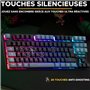 Clavier Gamer - The G-Lab - KEYZ CAESIUM - RGB - Noir & gris - TKL