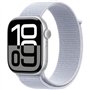 Apple Watch Series 10 GPS + Cellular - 46mm - Boîtier Silver Aluminium - Bracelet Blue Cloud Sport Loop