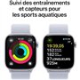 Apple Watch Series 10 GPS + Cellular - 46mm - Boîtier Silver Aluminium - Bracelet Blue Cloud Sport Loop