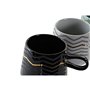 Tasse mug DKD Home Decor Noir Gris Bleu Rose Grès Moderne (400 ml) (4 Unités)