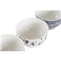 Bol DKD Home Decor Porcelaine Rouge Gris Blanc Renne (500 ml) (3 Unités)