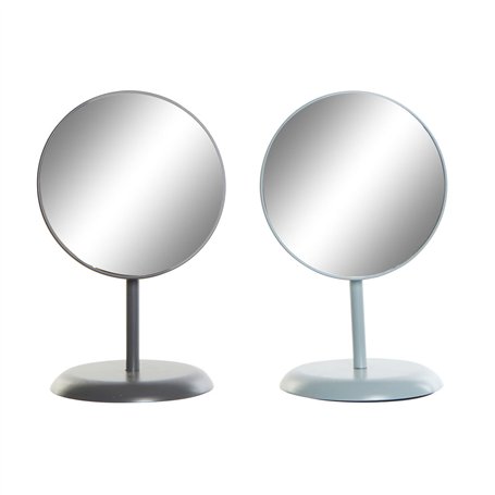 Miroir mural DKD Home Decor Métal Gris foncé Gris clair 2 Unités (17 x 17 x 27,7 cm)