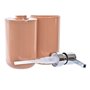 Ensemble de Bain DKD Home Decor Naturel Gris Orange Corail Aluminium Bambou PS Moderne (9 x 7 x 16 cm) (2 Unités) (7 x 7 x 16 cm