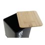 Boîte en métal DKD Home Decor Noir Bambou Loft