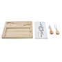 Plateau à fromages DKD Home Decor Marin Multicouleur Bambou Grès (24,5 x 20 x 1,2 cm) (4 Pièces)