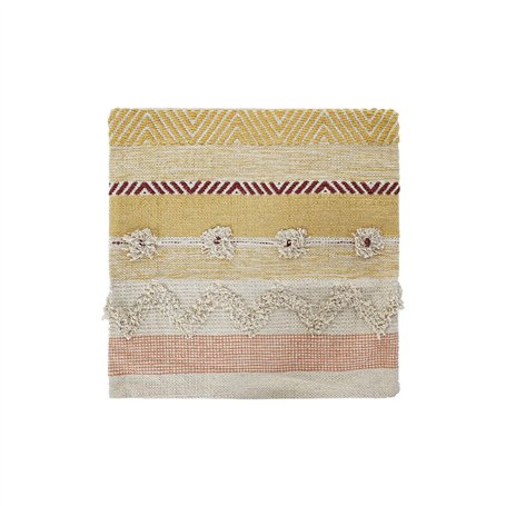 Housse de coussin DKD Home Decor Multicouleur Frange Boho (60 x 60 x 2 cm)