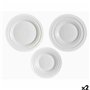 Service de Vaisselle Vivalto F-LGCP105-75-85 Blanc Verre opalin (2 Unités)