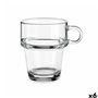 Tasse de café et de thé Vivalto Z908-9/BHA6 Transparent verre 270 ml (6 Unités)