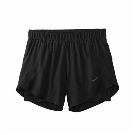 Short de Sport pour Femme Brooks Chaser 5" 2-in-1 Noir