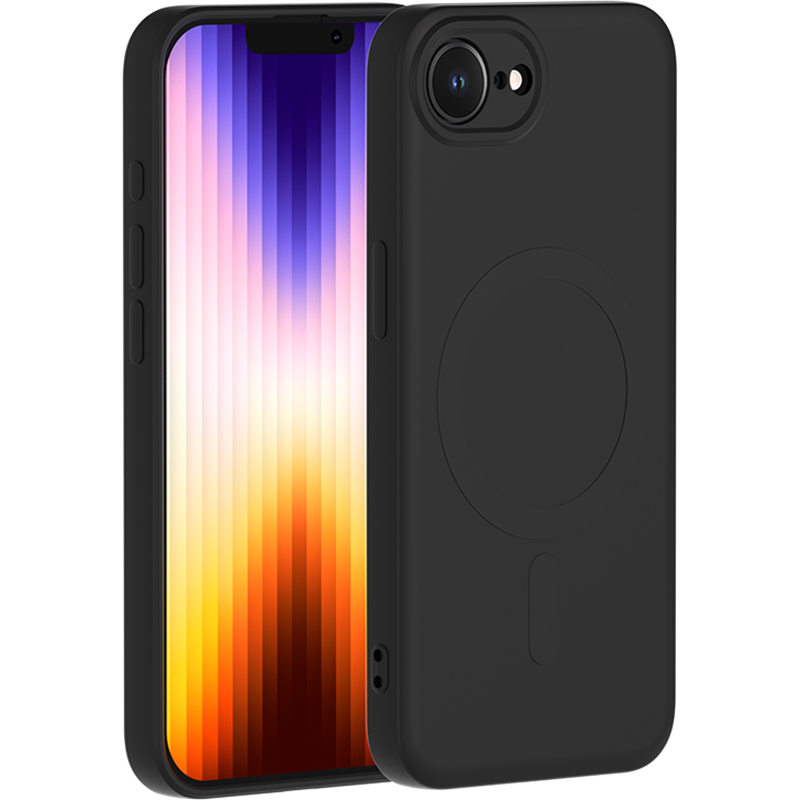 Coque MagSafe iPhone 16e Silicone Noire Bigben
