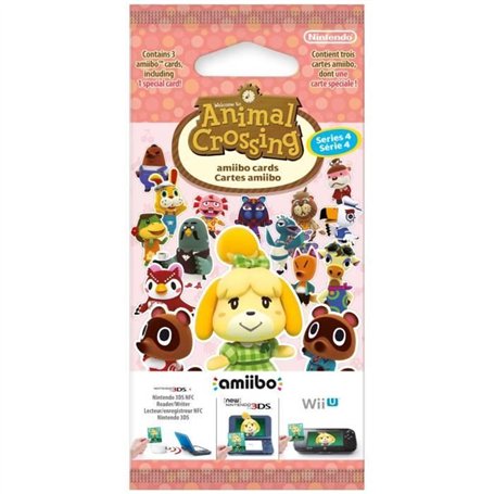 Cartes Amiibo - Animal Crossing Série 4  Contient 3 cartes dont 1 spéciale
