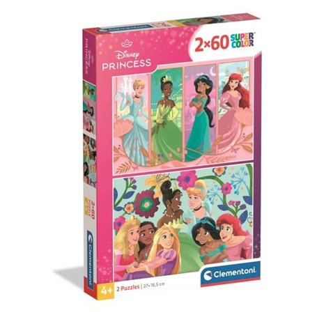 CLEMENTONI - 2x60 pieces - Disney Princess