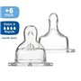 Dodie Biberon Sensation+ Anti-Coliques Tétine Plate Col Large Débit 4 +6m 2 tétines