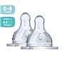 Dodie Biberon Initiation+ Anti-Coliques 3 Vitesses Tétine Ronde Col Large Débit 2 +0m 2 tétines