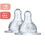 Dodie Biberon Initiation+ Anti-Coliques 3 Vitesses Tétine Ronde Col Large Débit 3 +6m 2 tétines