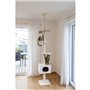 KERBL - Arbre a chat FERDI - 38 x 38 x 240 a 260 cm - Blanc - Sisal