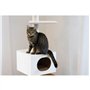 KERBL - Arbre a chat FERDI - 38 x 38 x 240 a 260 cm - Blanc - Sisal