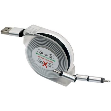 Enrouleur de câble USB - GAO - 3-en-1, 2m, charge rapide